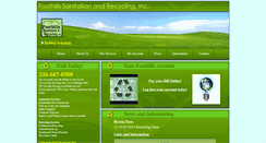 Desktop Screenshot of foothillssanitation.com